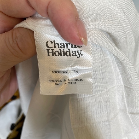 Charlie Holiday Tiger Print V Neck Mini Dress Sz 4 NWT - Picture 15 of 15